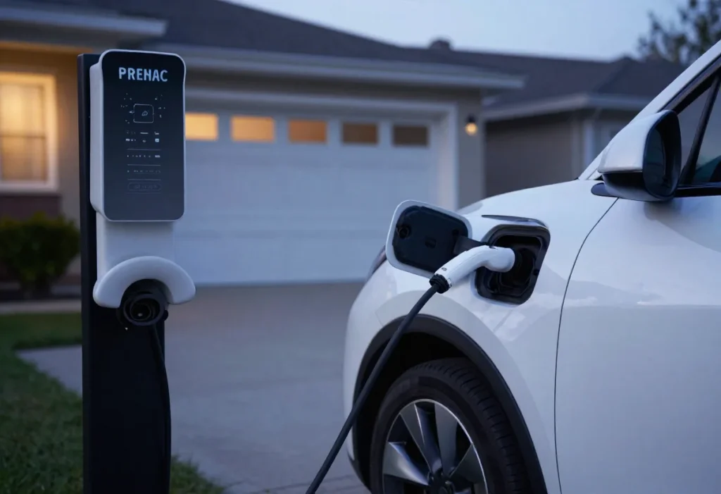 A dedicated EV charger installed at home provides safer charging compared to using an extension cord.